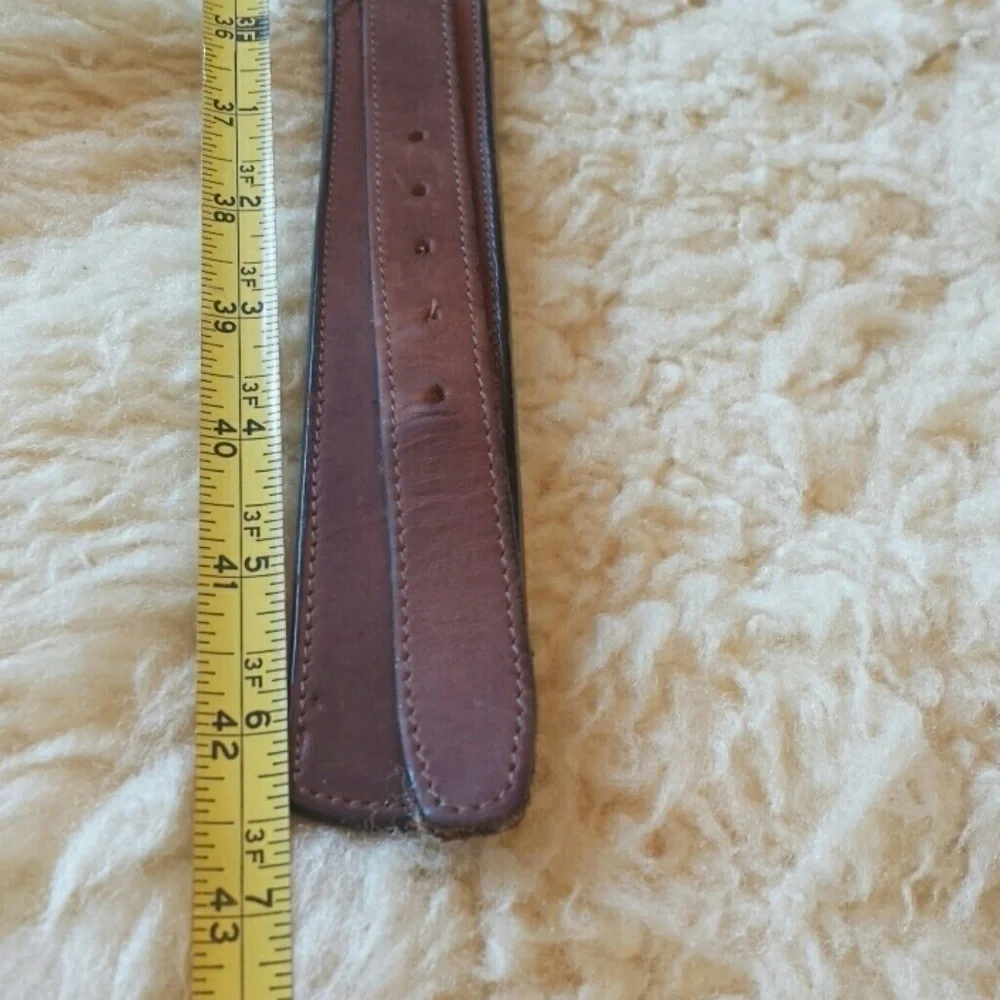 Cabela's brown leather‎ belt solid brass